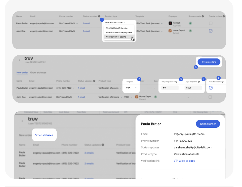 How to create a VOA order in Encompass